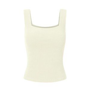 Velvety Touch Square Neck Wide Rib Brami Tank
